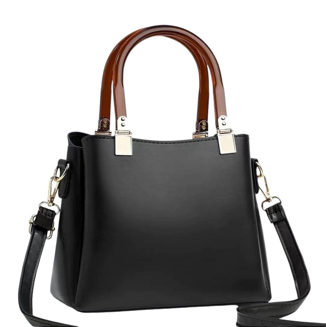 Leather Plain Shoulder Bag For Women