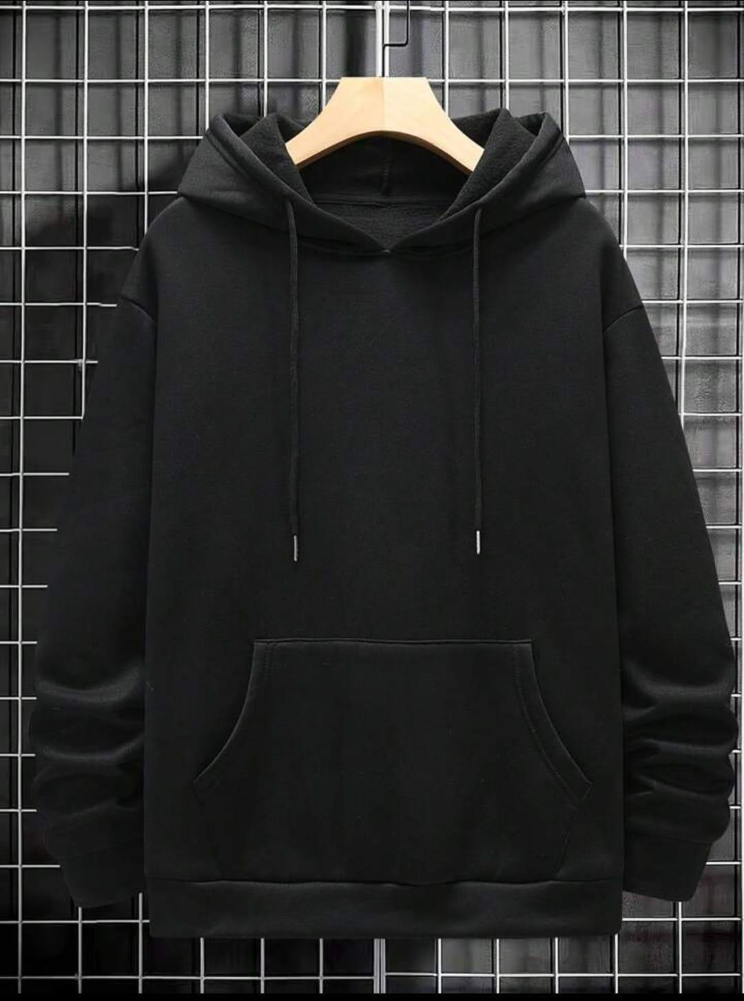 Fleece Plain Hoodie