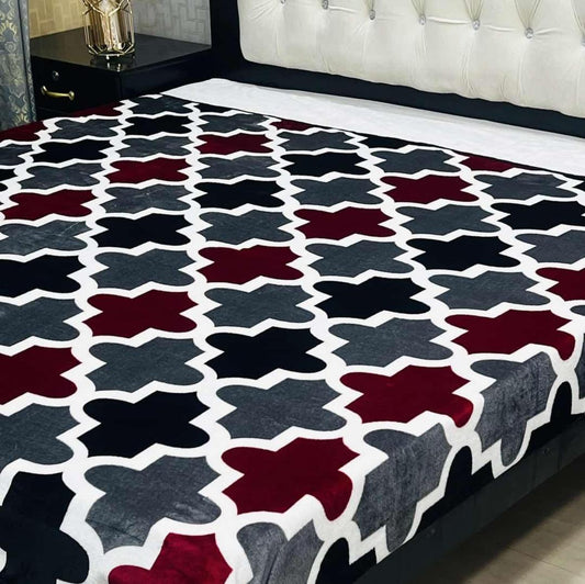 Fleece Printed Double Bed Blanket