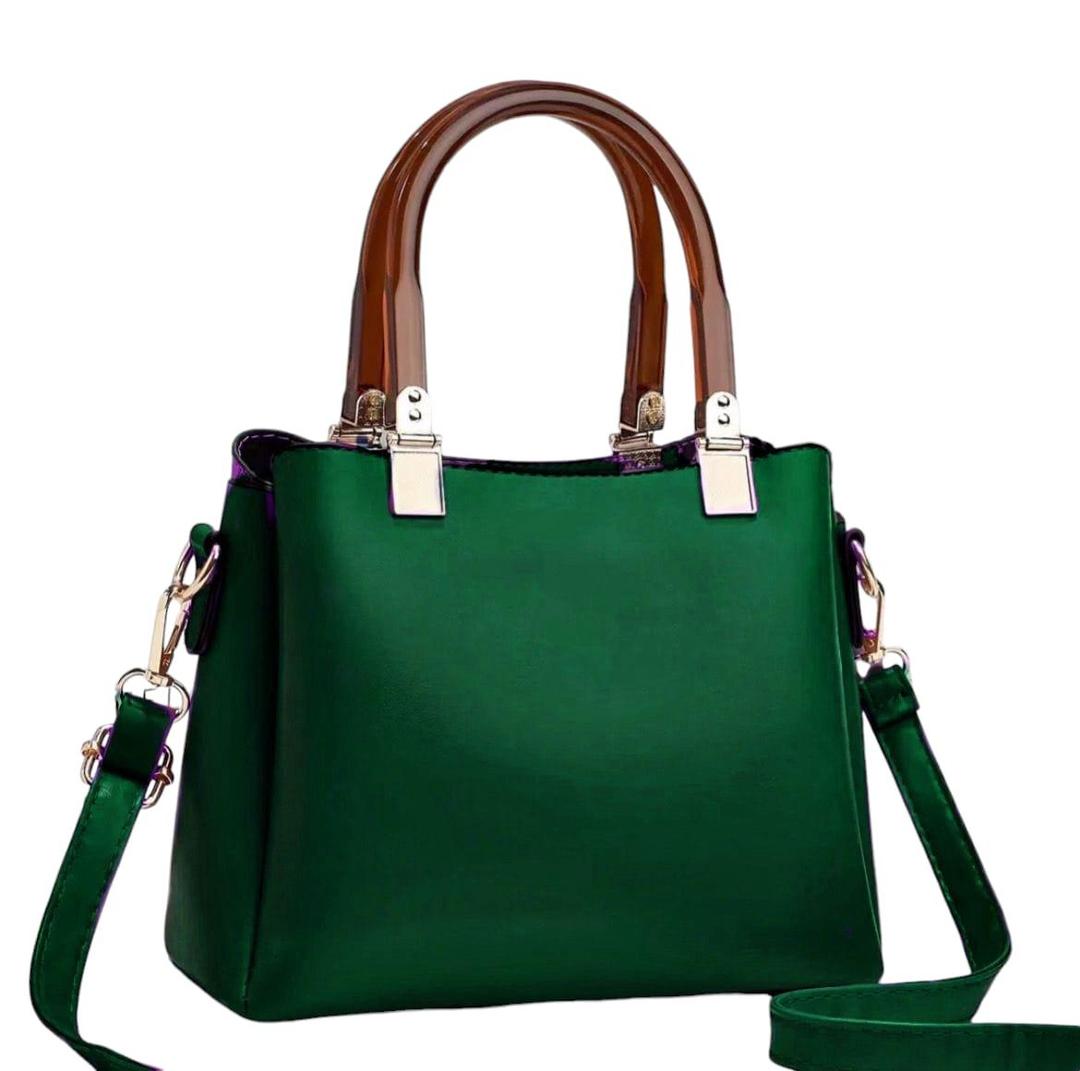 Leather Plain Shoulder Bag For Women