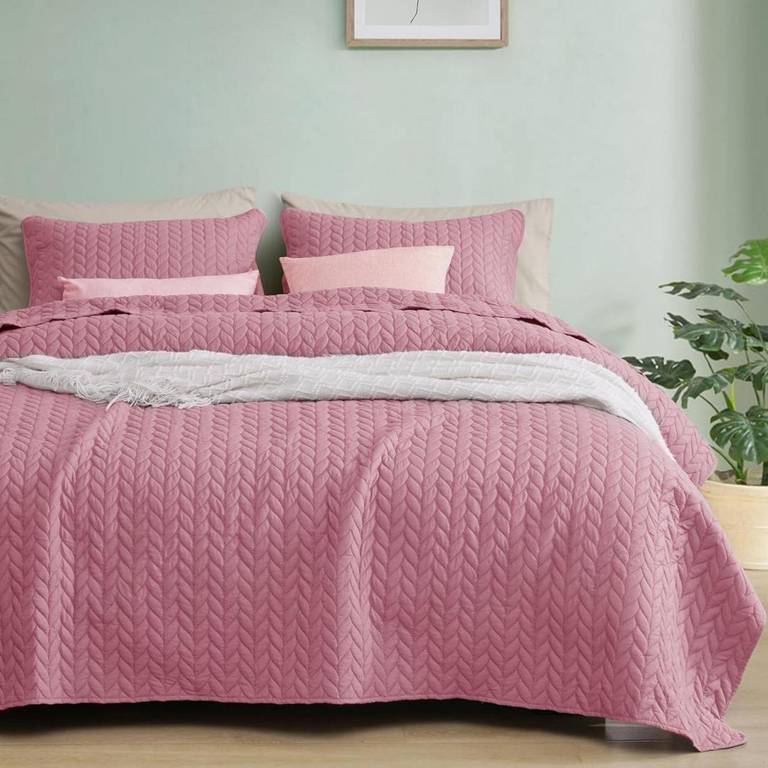 3 Pieces Mix Cotton Quilted Bed Spread