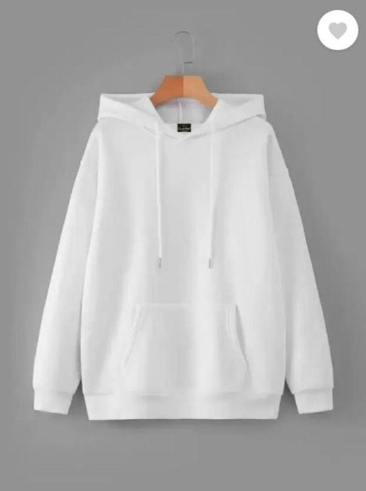 Fleece Plain Hoodie