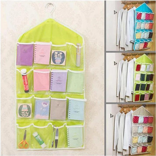 16 Pocket Multi-purpose Hanging Organizer, Pack Of 2