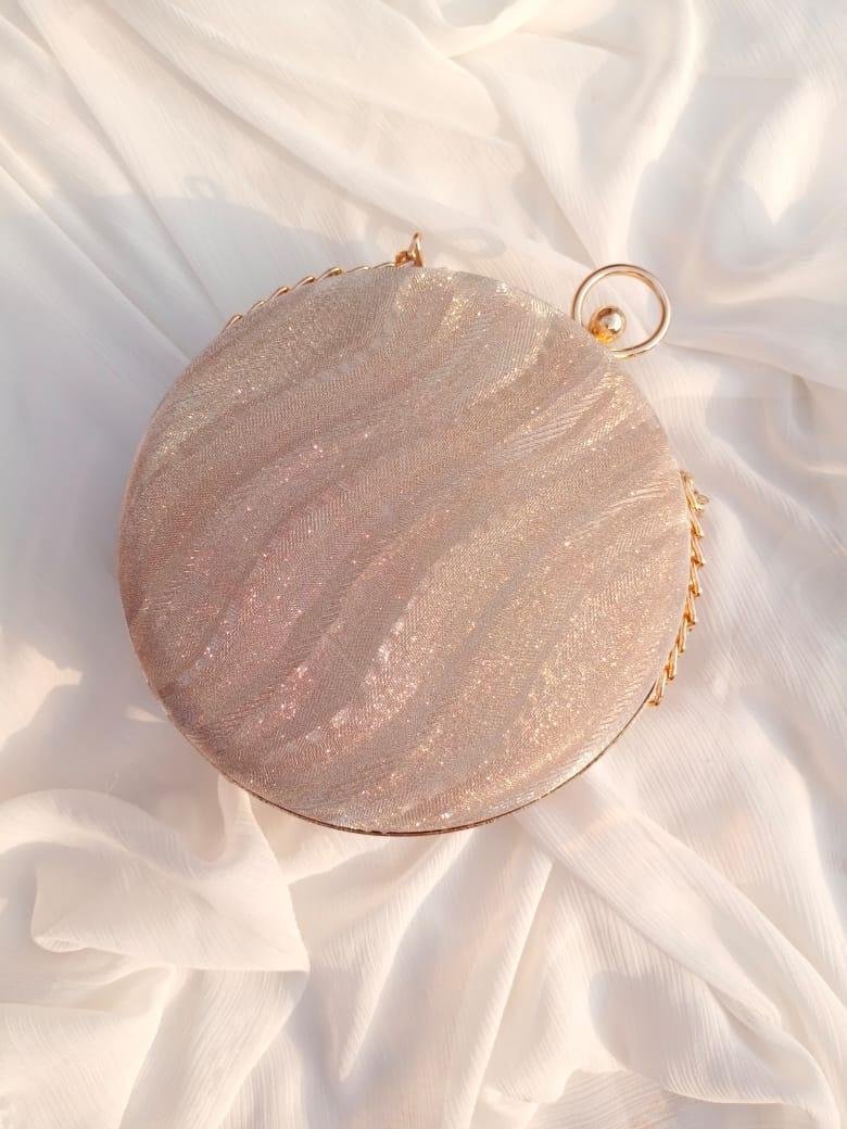 Bridal Metal Textured Fancy Clutch