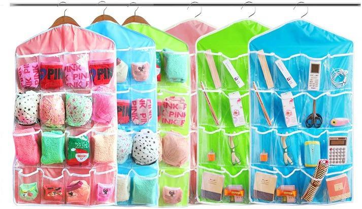 16 Pocket Multi-purpose Hanging Organizer, Pack Of 2