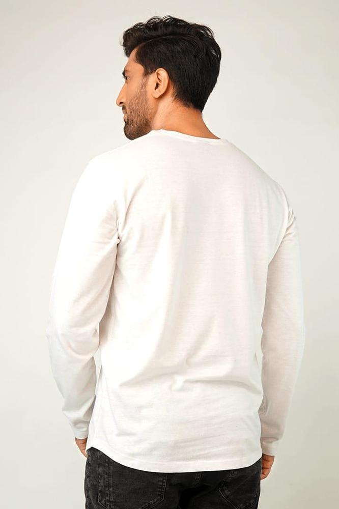 1 Piece Men's Stitched Jersey Plain T Shirt White