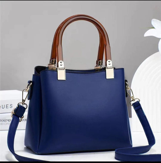 Leather Plain Shoulder Bag For Women