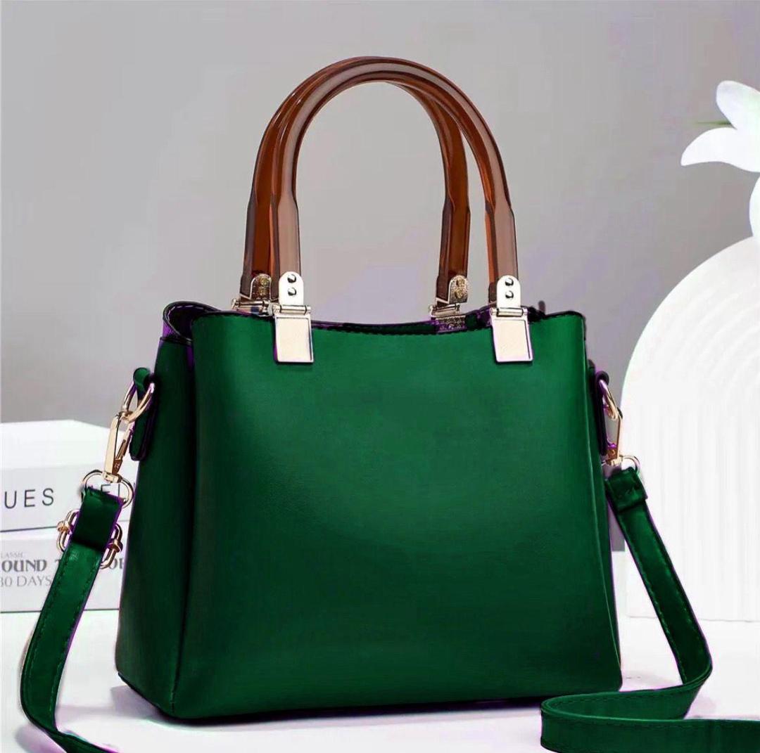 Leather Plain Shoulder Bag For Women