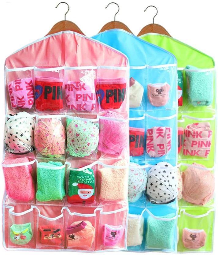 16 Pocket Multi-purpose Hanging Organizer, Pack Of 2