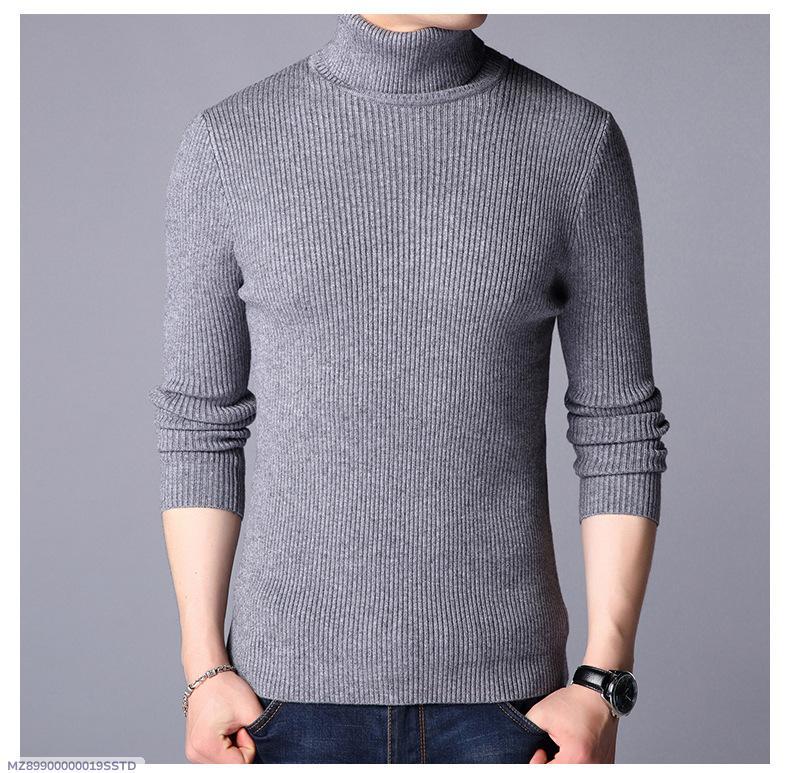 Ribbed Plain Highneck