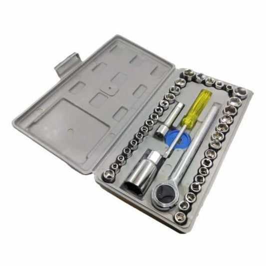 40 Pieces Metal Tool Kit Set