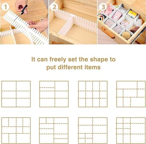 Drawer Divider Organizers, Pack Of 4