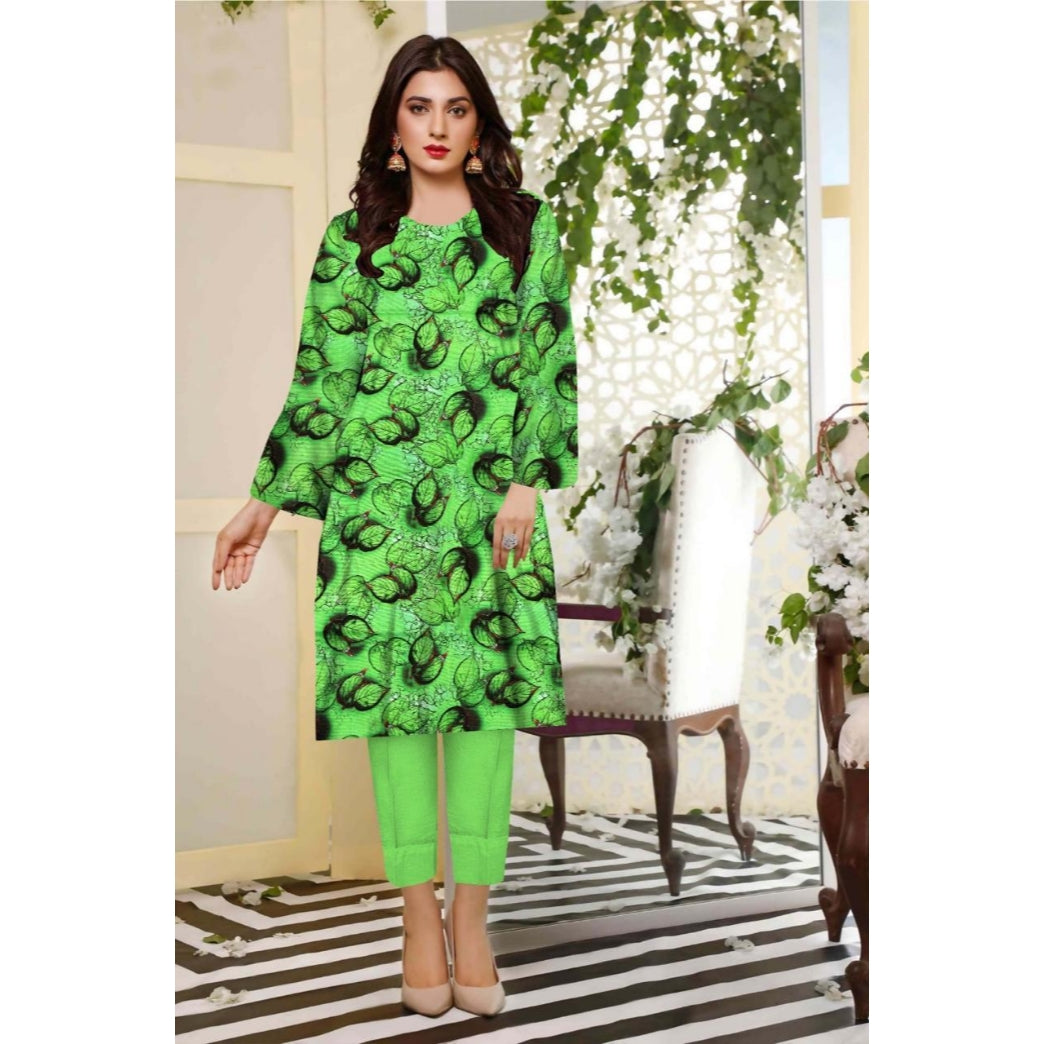 2 Piece Unstitched Khaddar Digital Printed Suit